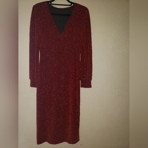 NWOT Red Shimmery Dress Large